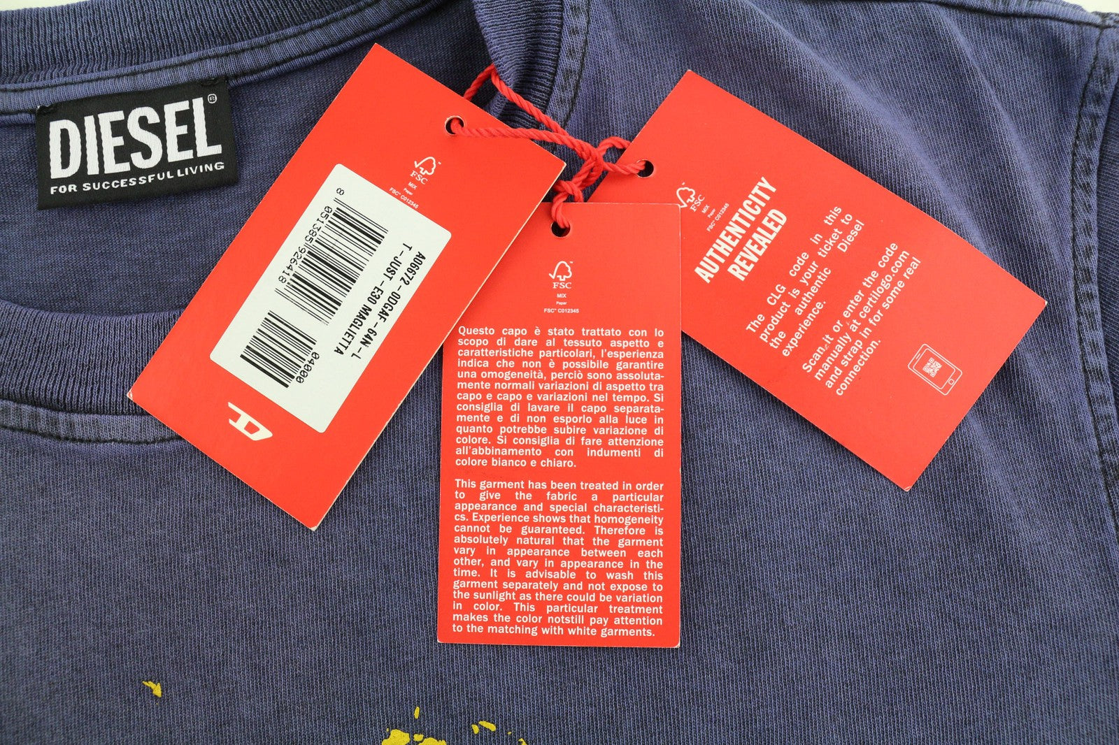 DIESEL T-Just-E30 vyriški marškinėliai su trumpomis rankovėmis, L dydžio, apvalia apykakle, laisvalaikio stiliaus. 