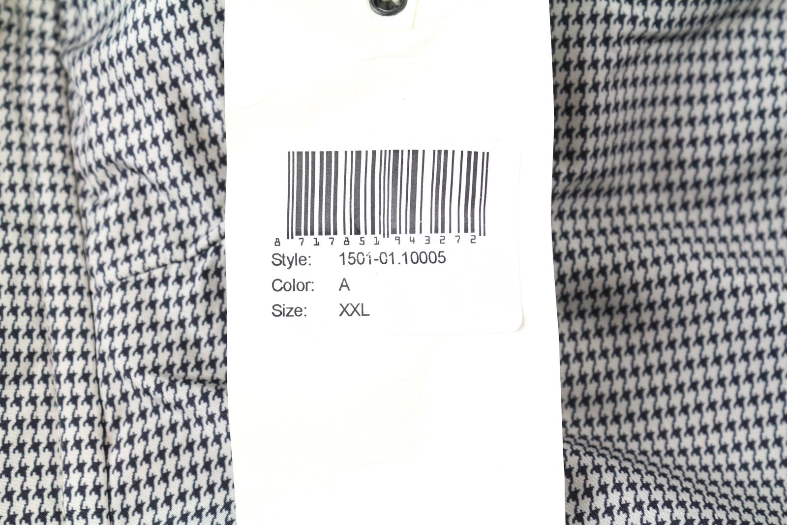 SCOTCH &amp; SODA vyriška striukė „Houndstooth“ raštu, trumpa, su pamušalu ir laisvalaikio stiliaus raštais, 2XL dydžio 