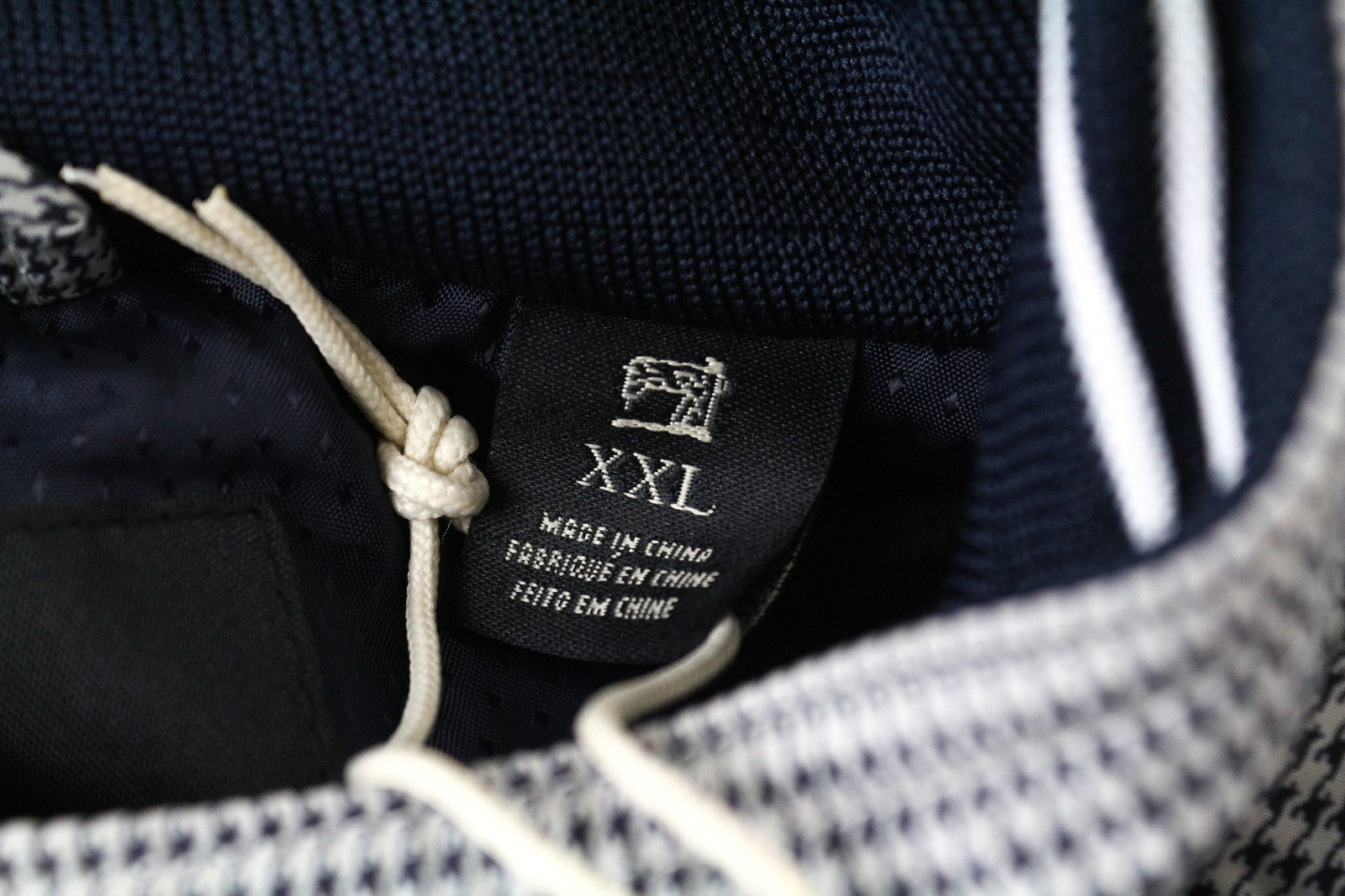 SCOTCH &amp; SODA vyriška striukė „Houndstooth“ raštu, trumpa, su pamušalu ir laisvalaikio stiliaus raštais, 2XL dydžio 