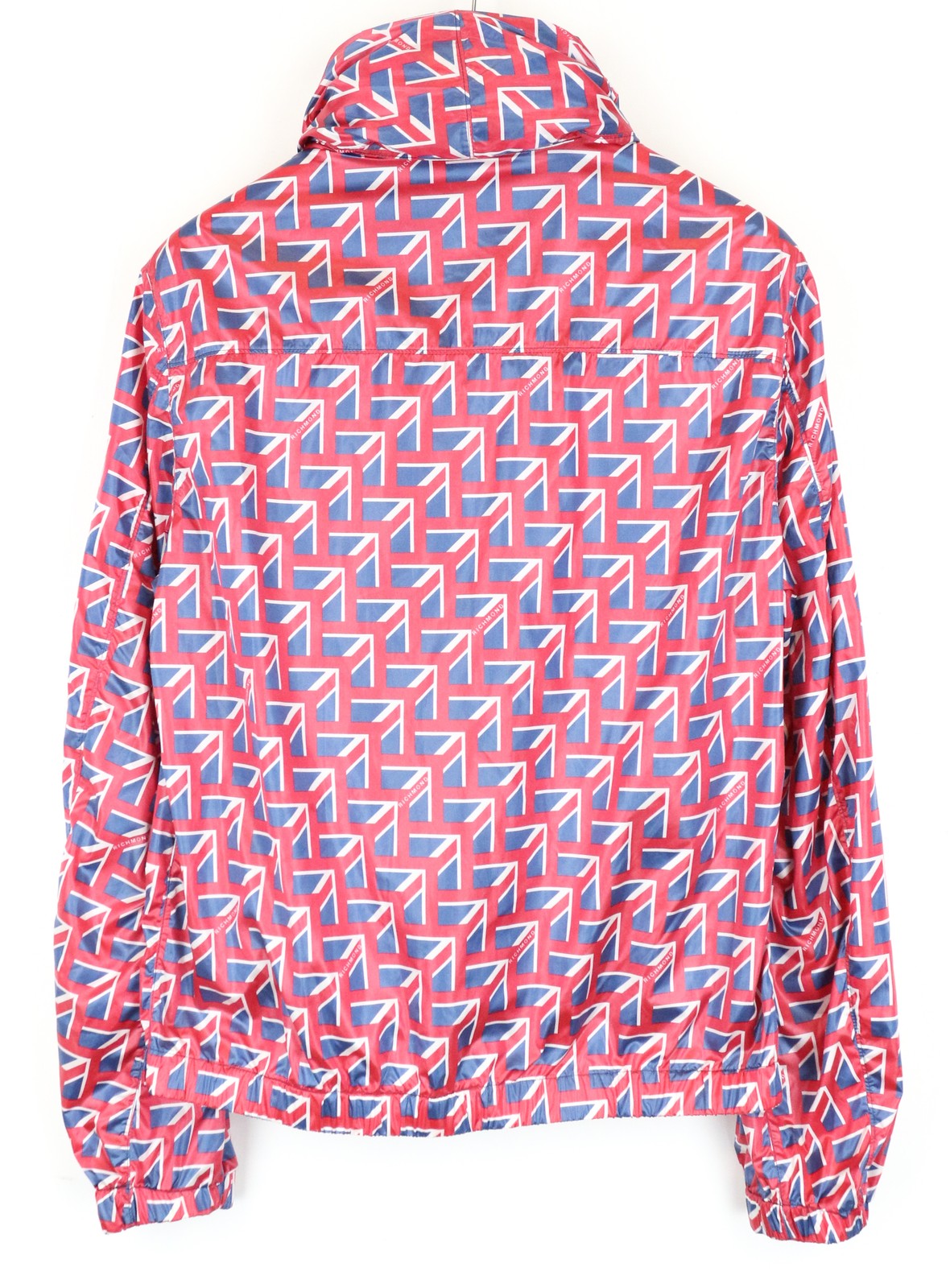 RICHMOND vyriška striukė 48 Spalvinga abstrakti vėjo striukė su paslėptu gobtuvu 