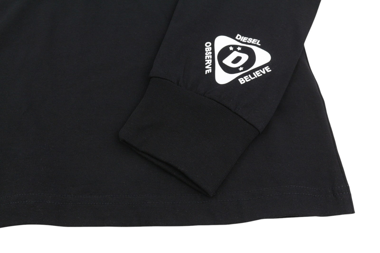 DIESEL T-Just-LS-B52 Men T-Shirt 2XL Black Crew Neck Long Sleeve Tricot RRP€90