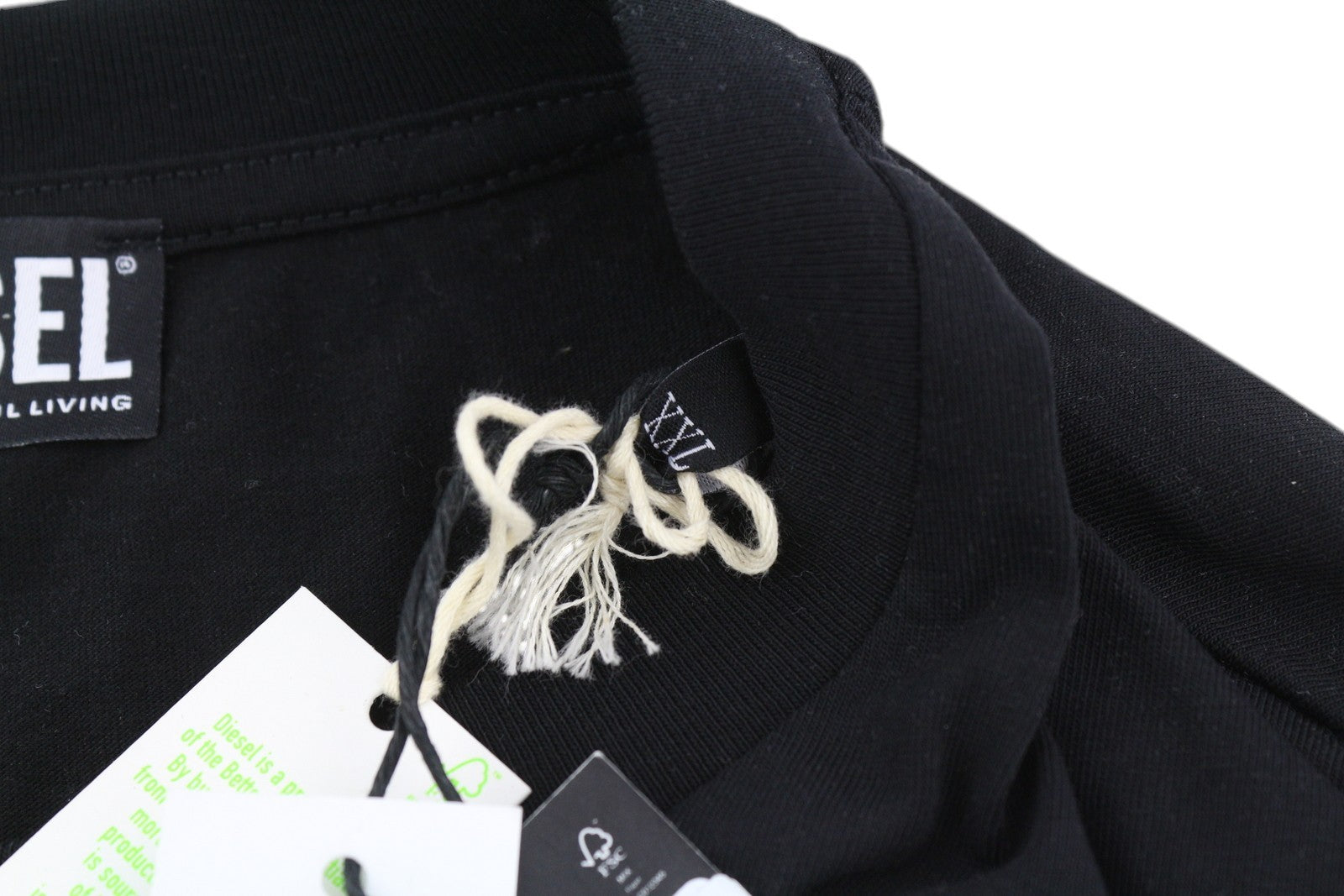 DIESEL T-Just-LS-B52 Men T-Shirt 2XL Black Crew Neck Long Sleeve Tricot RRP€90