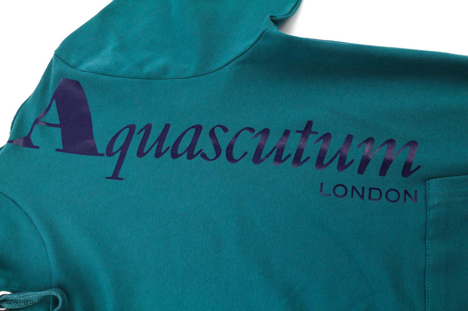 AQUASCUTUM FCIA18 vyriškas džemperis su gobtuvu M tamsiai žalias kengūros formos gobtuvas su dirželiais ir logotipu 