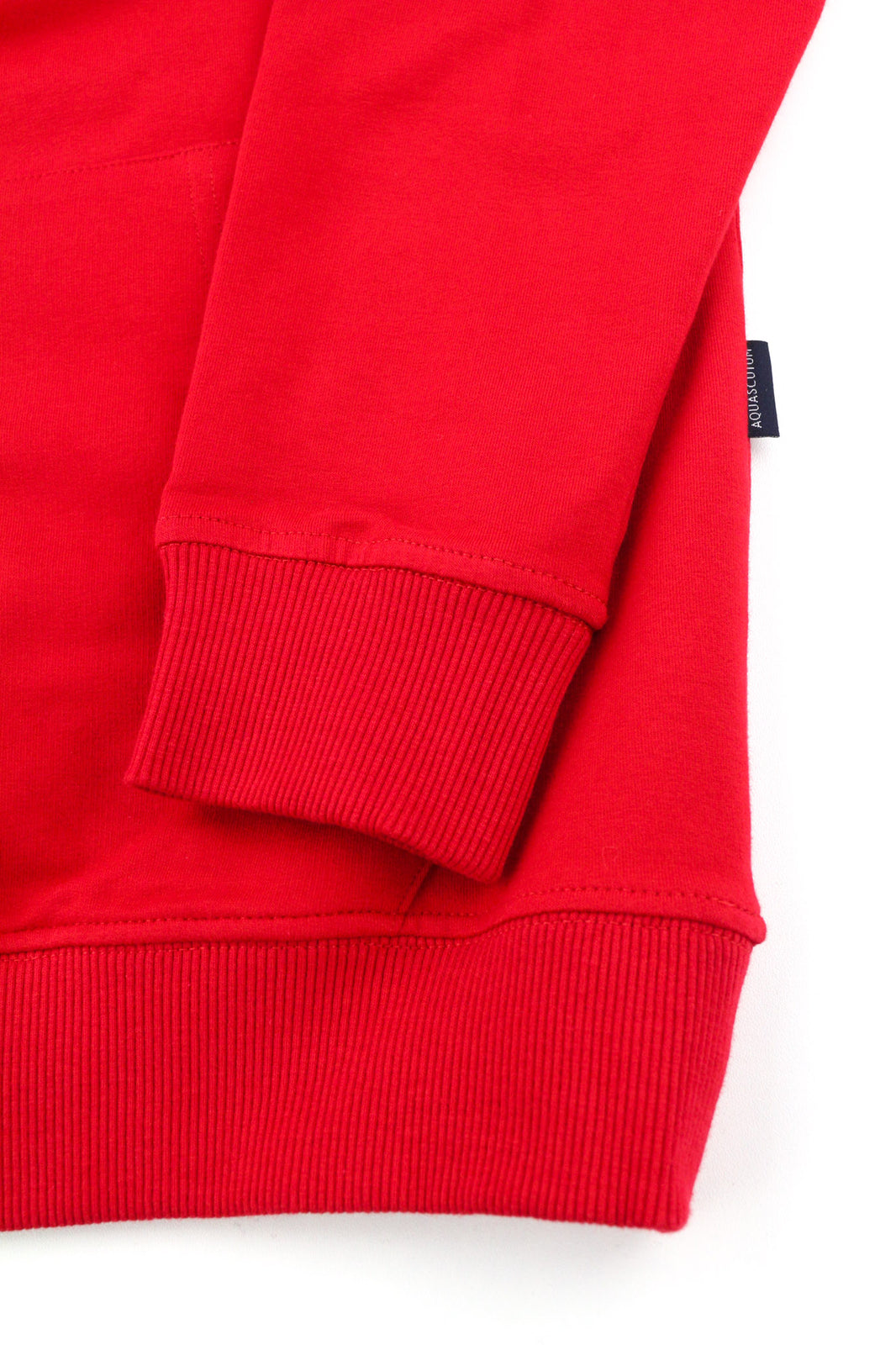 AQUASCUTUM FCIA26 vyriškas džemperis su gobtuvu, raudonas, su kengūros kišene ir logotipu. 