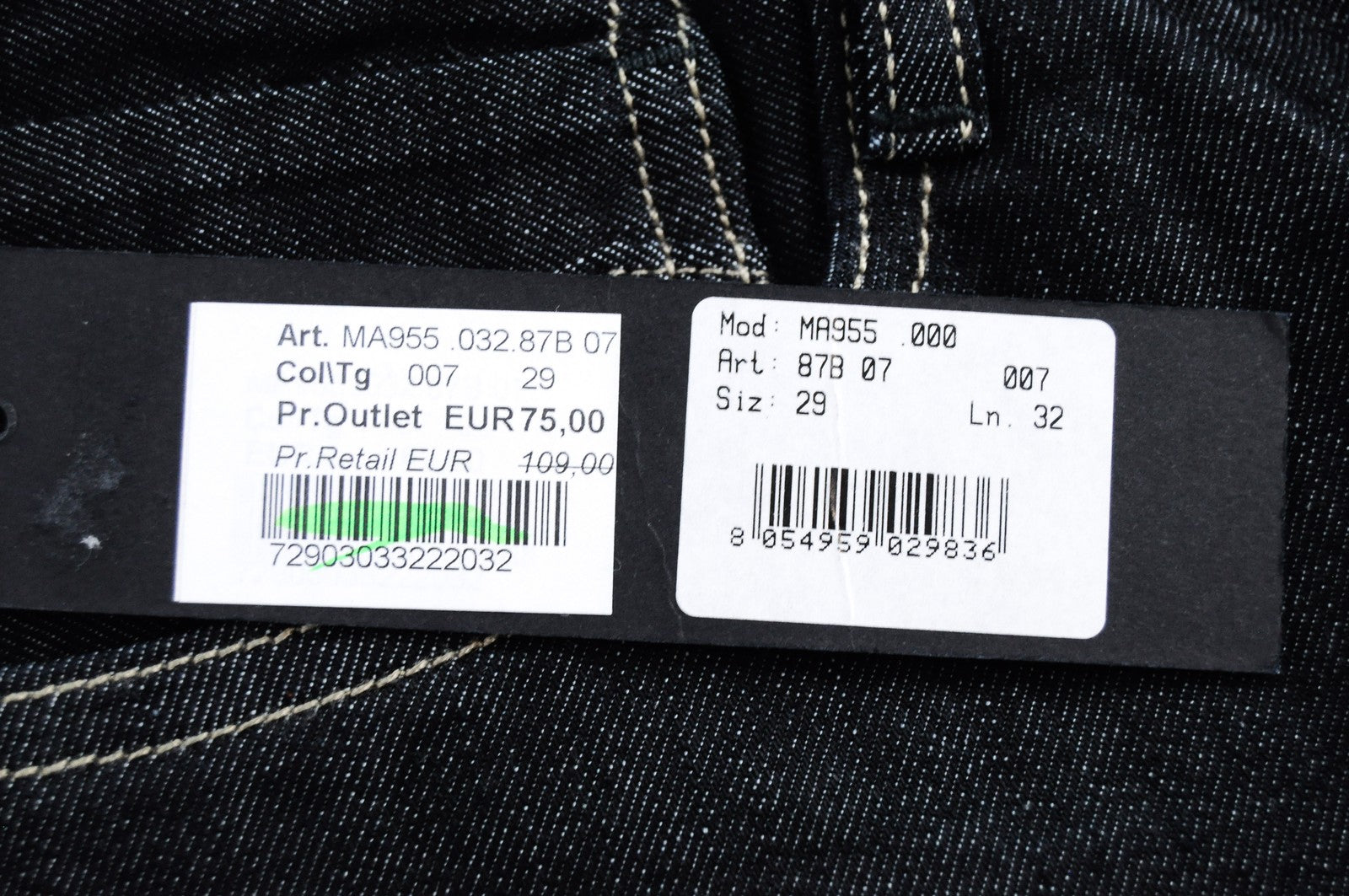 REPLAY Newbill vyriški tamsiai mėlyni džinsai W29/L32 medvilniniai tamprūs, tiesaus kirpimo džinsai 