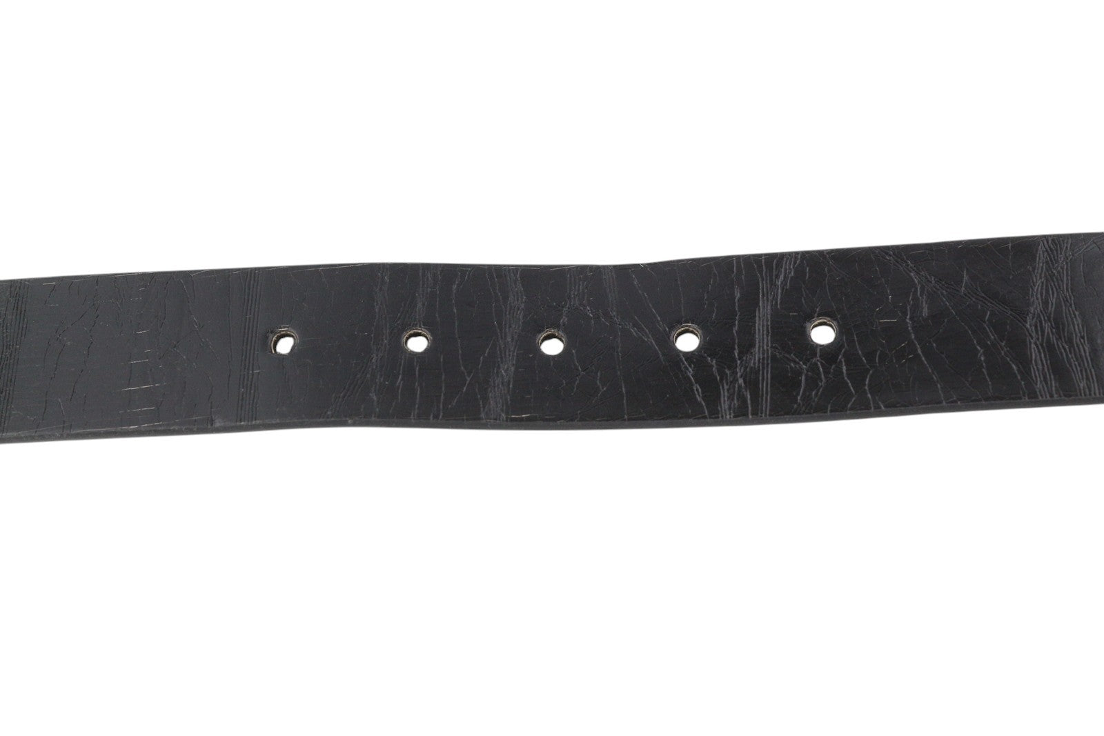 DIESEL B-Photo Men Belt 95 CM Black Leather Silver Tone Buckle Reversible Casual