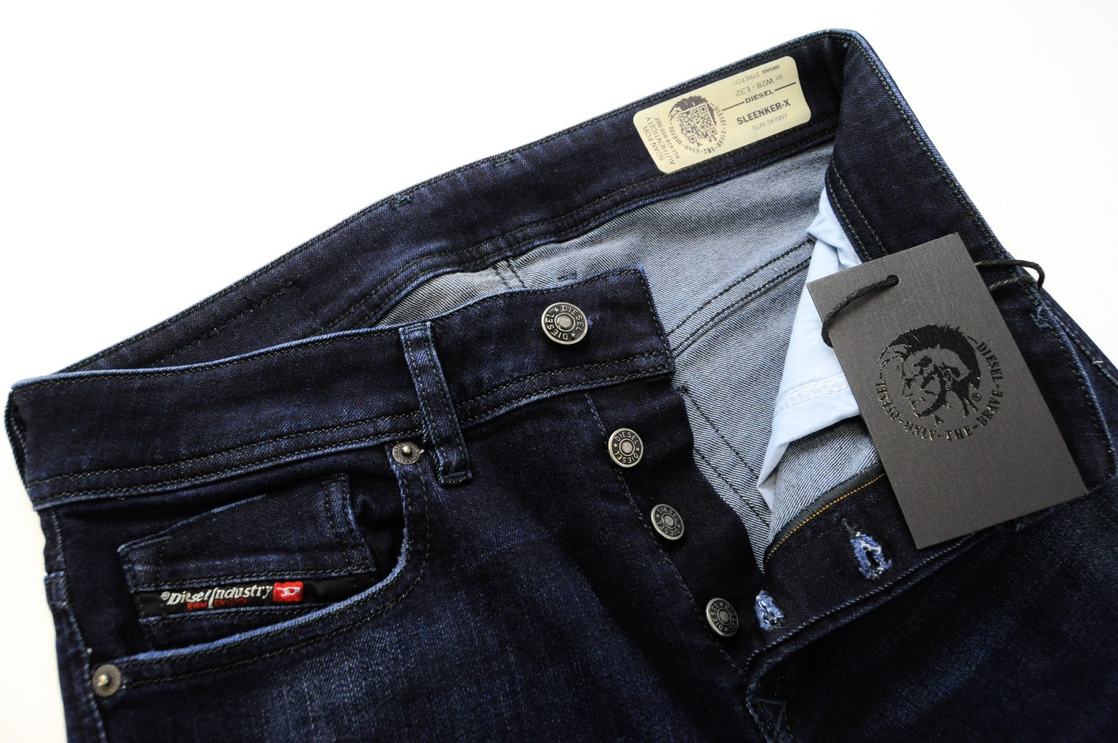 DIESEL Sleenker-X 083AG vyriški džinsai W28/L32 Slim Skinny Cotton Stretch Blue 