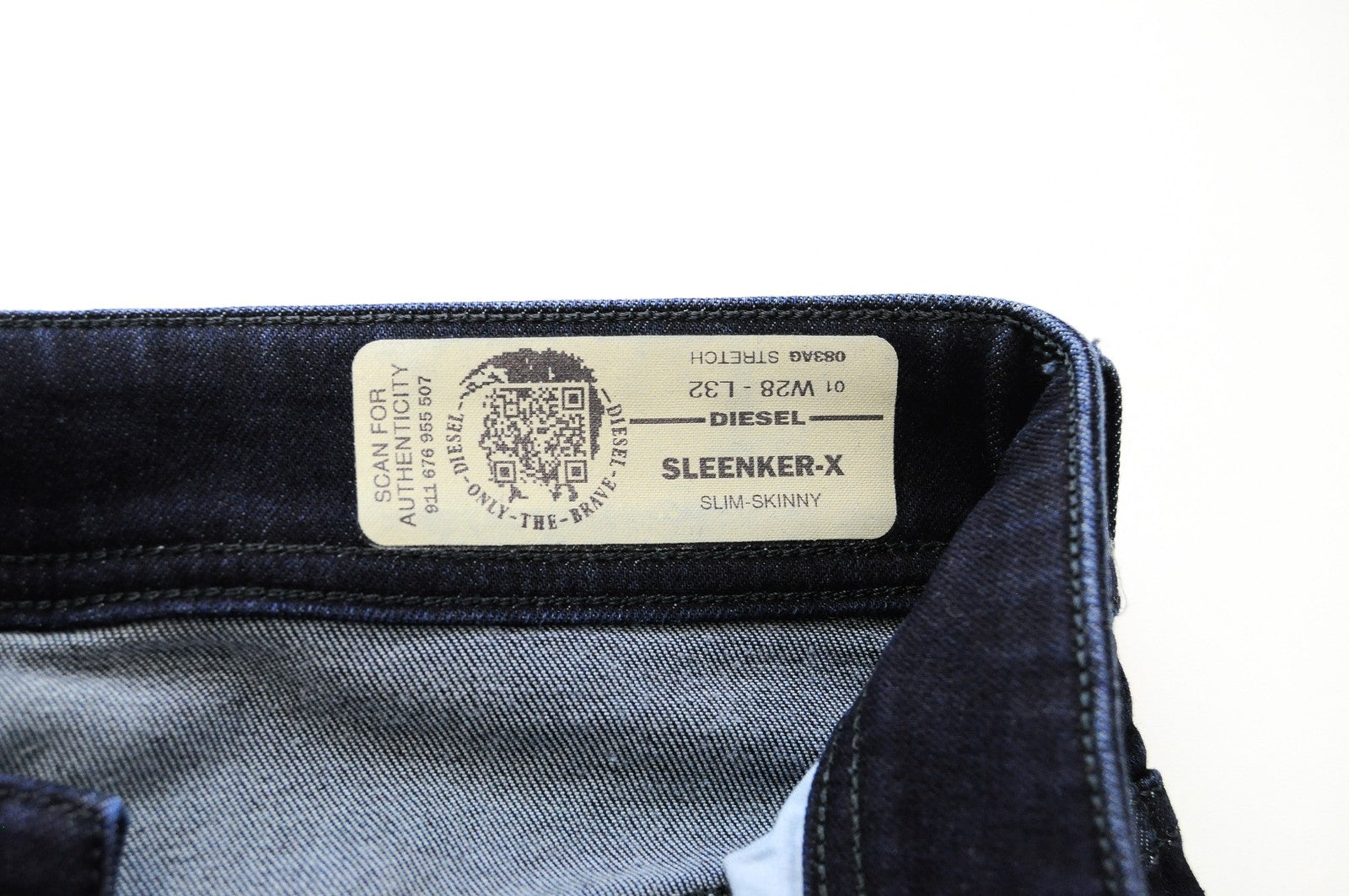 DIESEL Sleenker-X 083AG vyriški džinsai W28/L32 Slim Skinny Cotton Stretch Blue 
