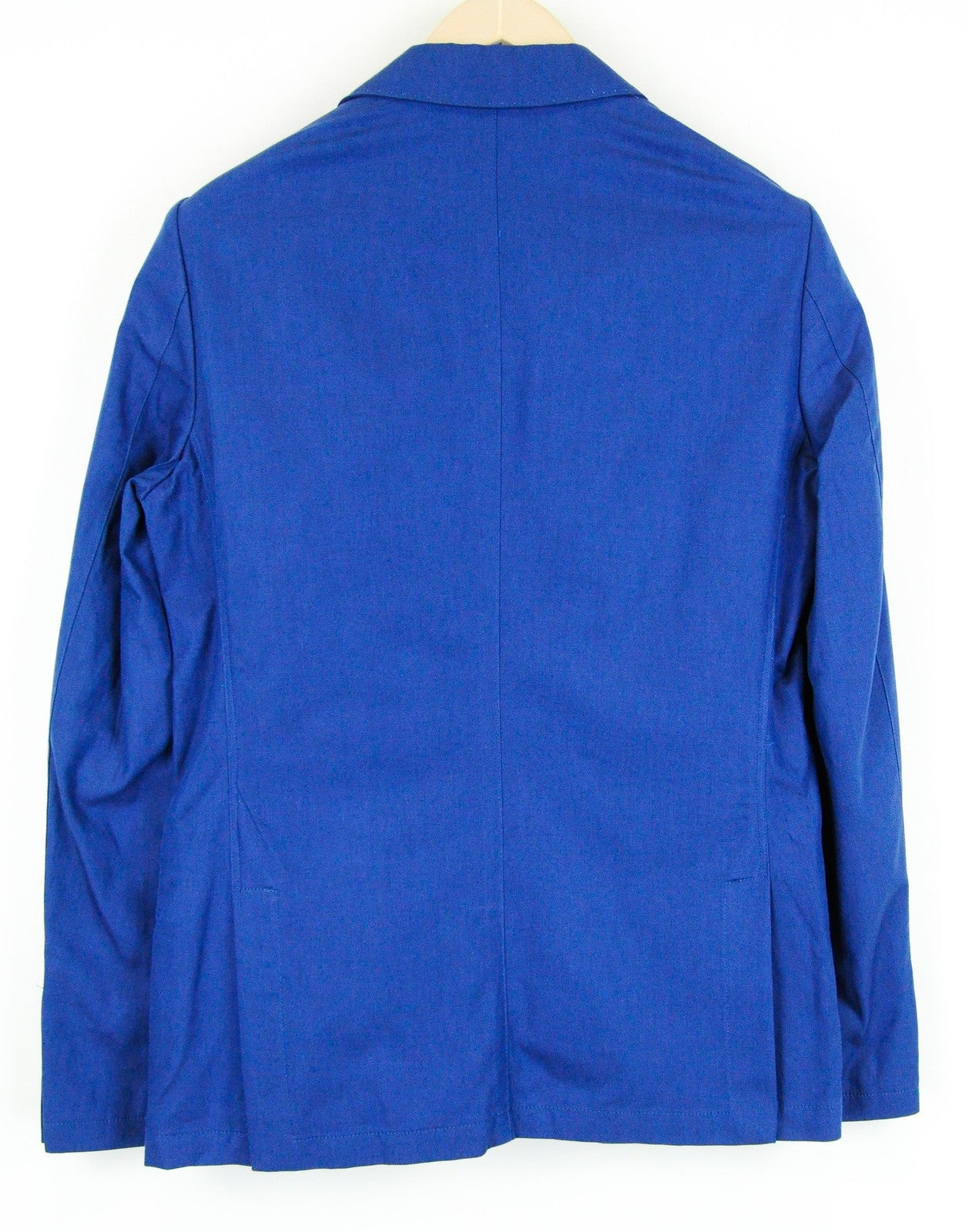 SCOTCH &amp; SODA Ams Couture vyriškas švarkas Mėlynas medvilninis be pamušalo, vienaeilis 