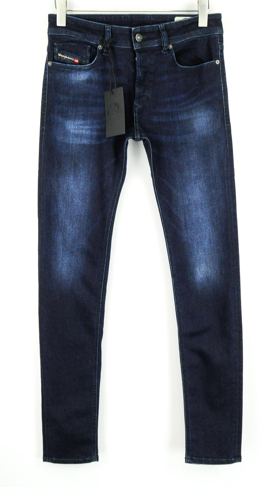 DIESEL Sleenker-X 083AG vyriški džinsai W29/L32 Slim Skinny tamsiai mėlyni skalbtos medvilnės 