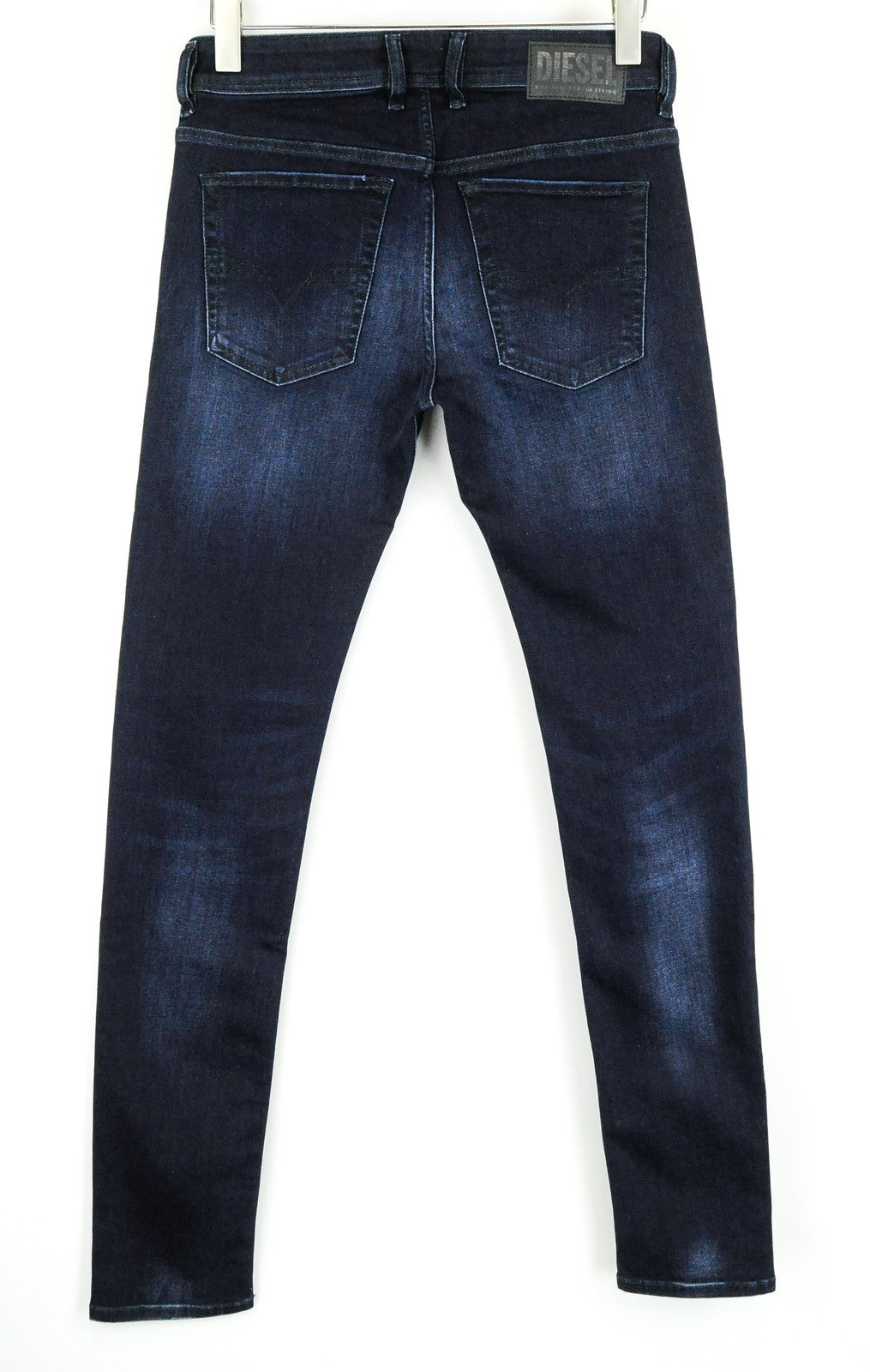 DIESEL Sleenker-X 083AG vyriški džinsai W29/L32 Slim Skinny tamsiai mėlyni skalbtos medvilnės 