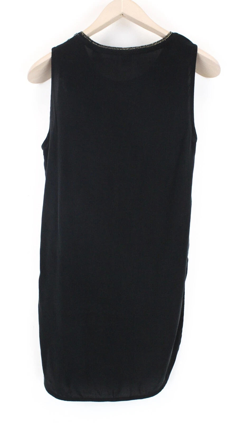 SCOTCH &amp; SODA Ams Blauw moteriški marškinėliai be rankovių M su dryžiais ir juodais medvilnės mišinio marškinėliais 