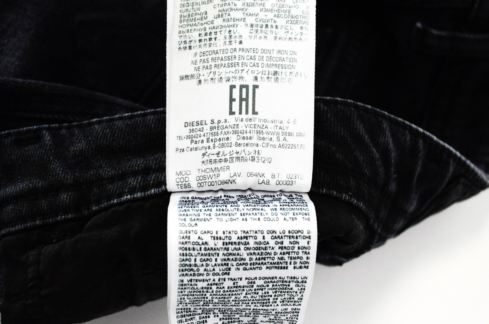 DIESEL Thommer 084NK vyriški džinsai W28/L30 Slim Skinny Navy, elastingi 5 kišenių 