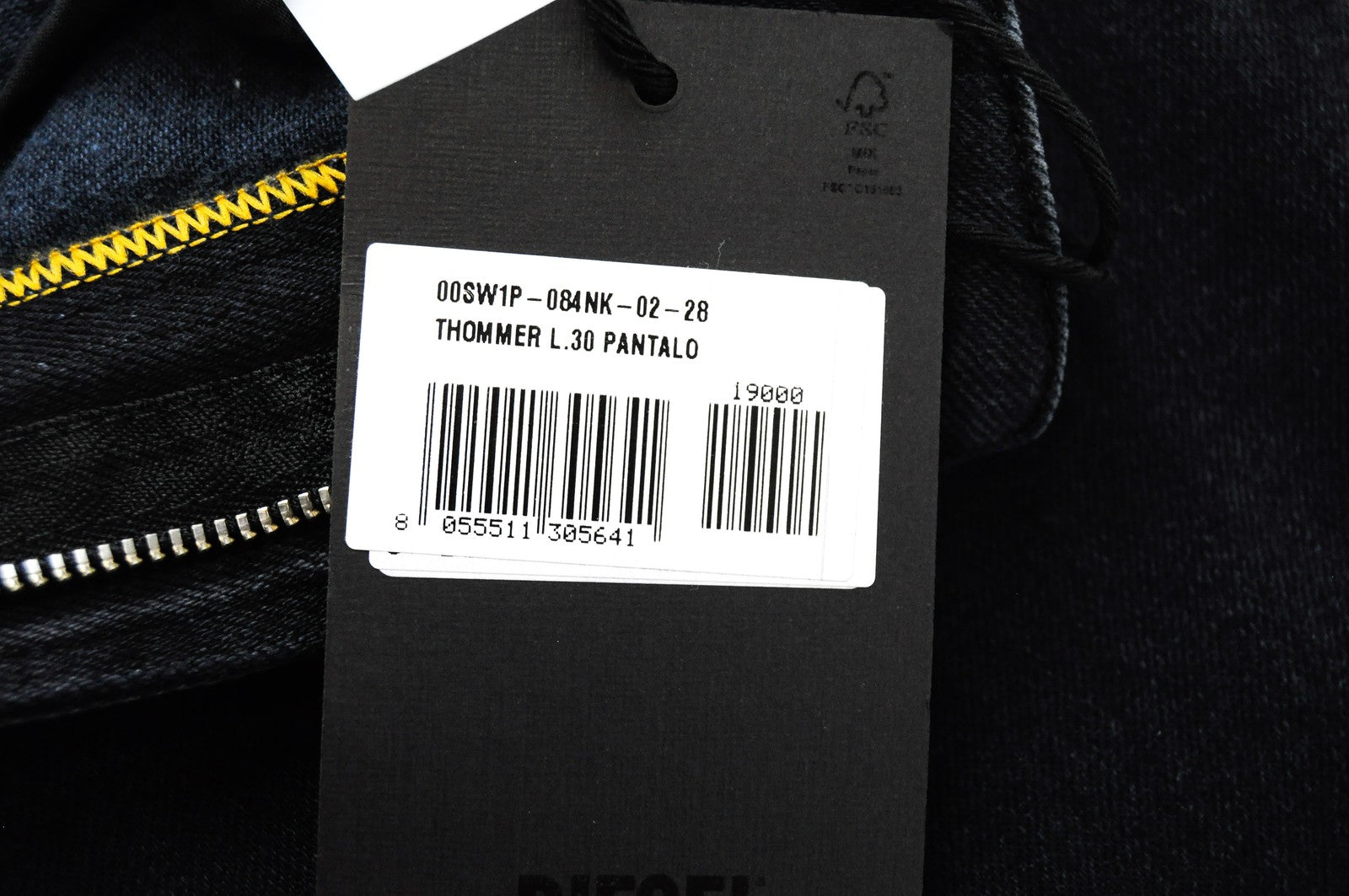 DIESEL Thommer 084NK vyriški džinsai W28/L30 Slim Skinny Navy, elastingi 5 kišenių 