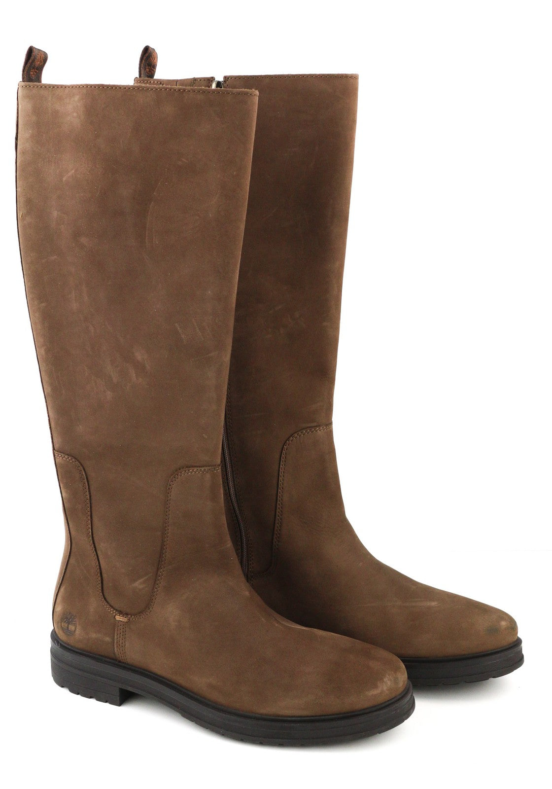 TIMBERLAND moteriški aulinukai EU38 EU39 rudi odiniai Almonto noselės su užtrauktuku ilgi batai 