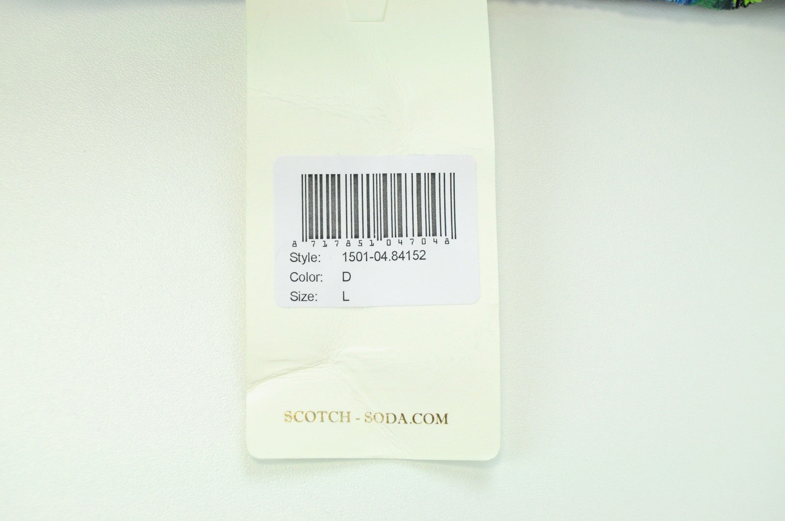 SCOTCH & SODA Ams Couture Men's Swim Shorts L Green Patterned Cotton Blend