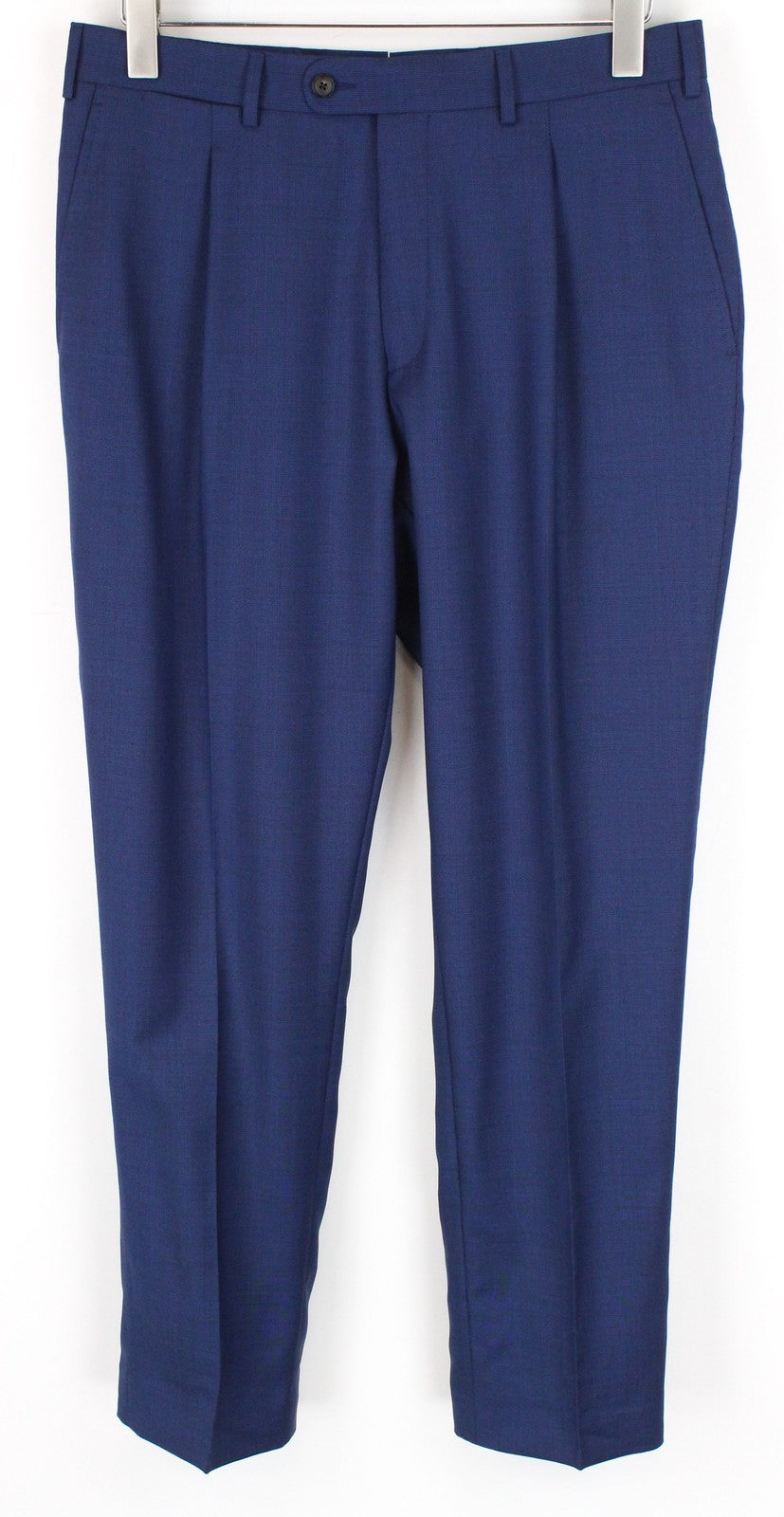 SUITSUPPLY Brescia Men's Blue Trousers UK36 Wool Pleated Lined Formal Fit