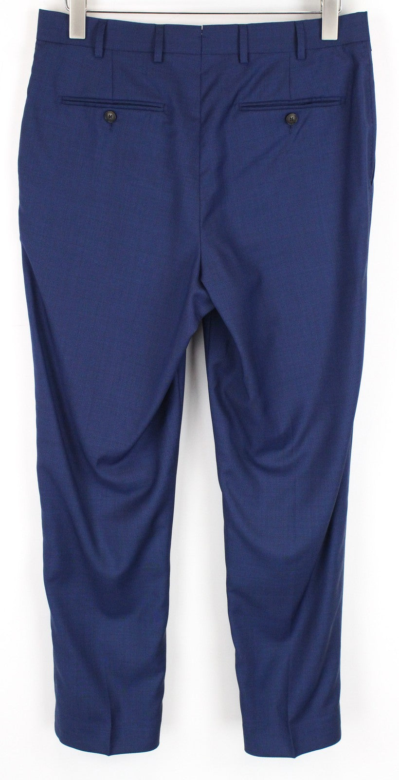 SUITSUPPLY Brescia Men's Blue Trousers UK36 Wool Pleated Lined Formal Fit