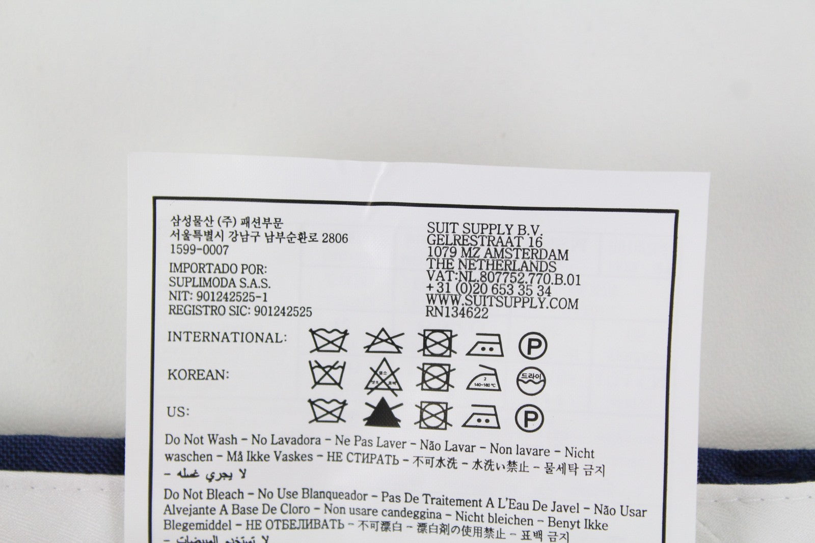 SUITSUPPLY Brescia Men's Blue Trousers UK36 Wool Pleated Lined Formal Fit