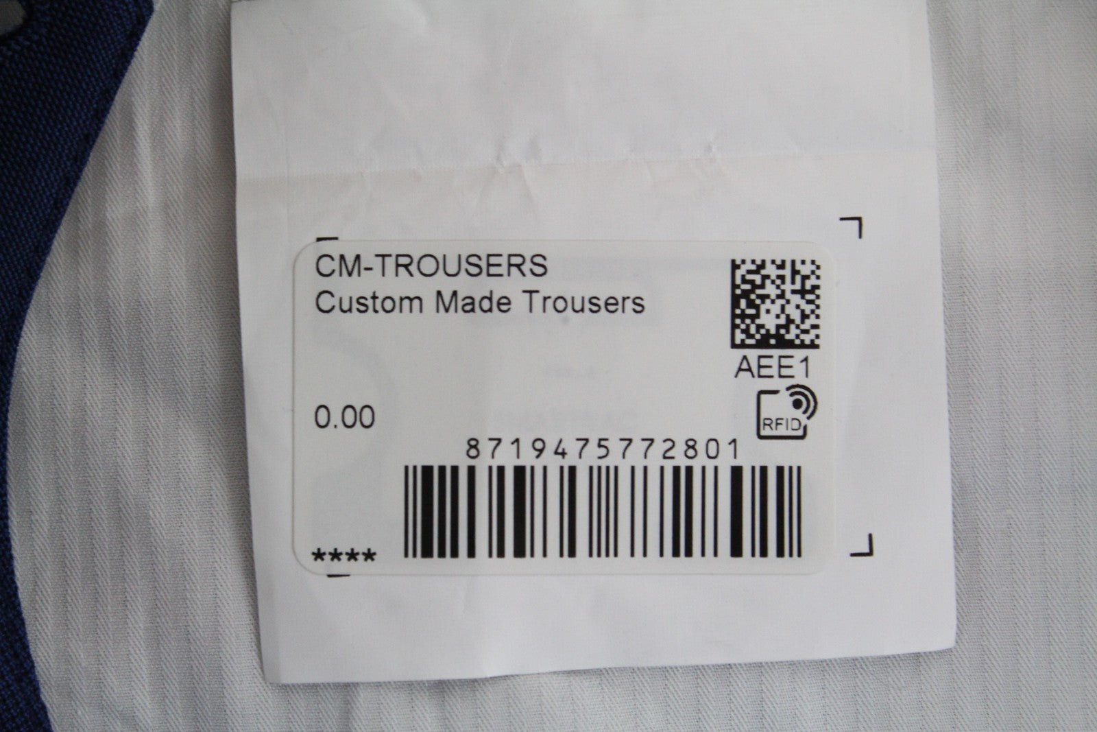 SUITSUPPLY Brescia Men's Blue Trousers UK36 Wool Pleated Lined Formal Fit