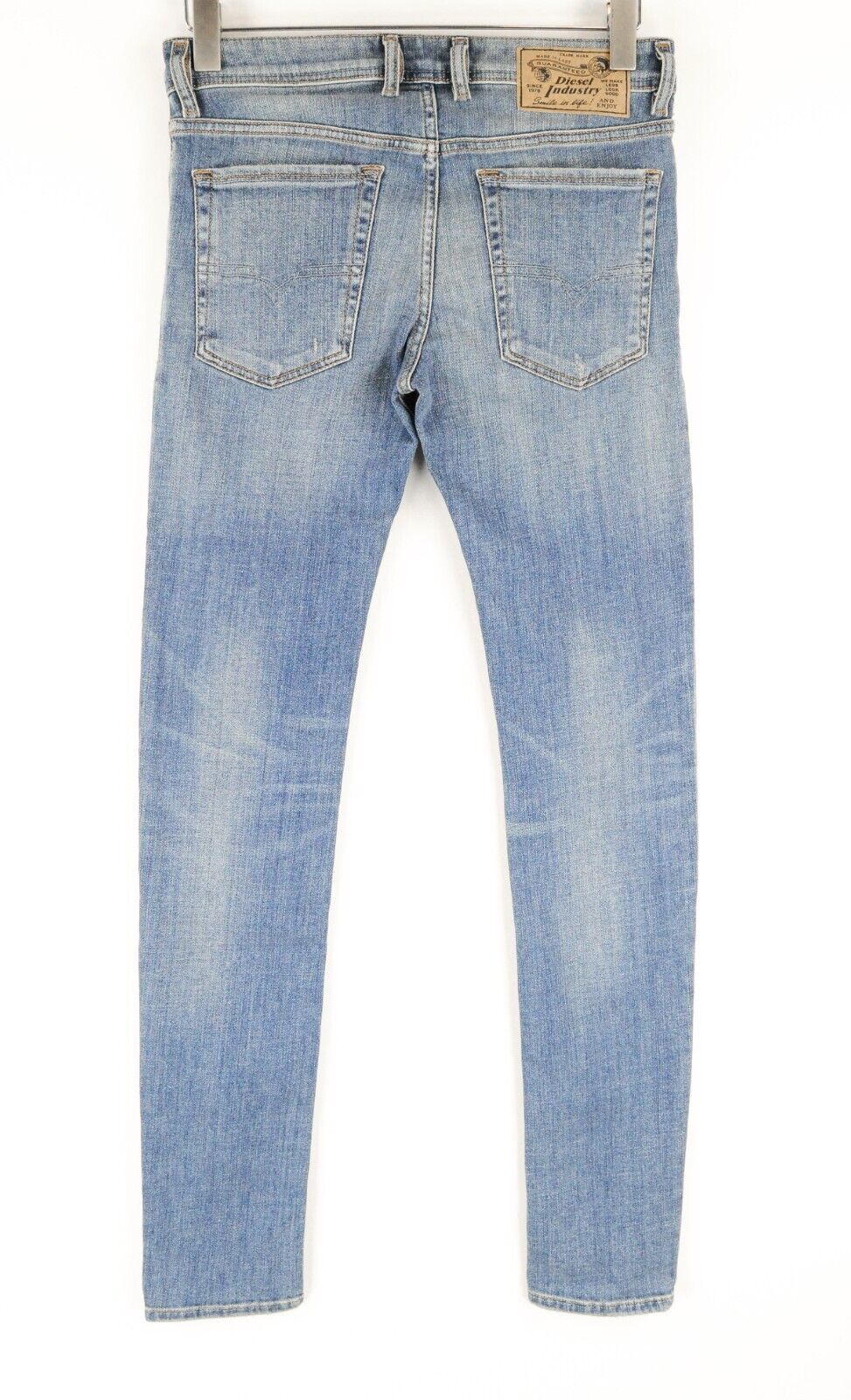 DIESEL Troxer R6AP8 vyriški mėlyni džinsai W28/L32 Slim Skinny skalbtos medvilnės tamprės 