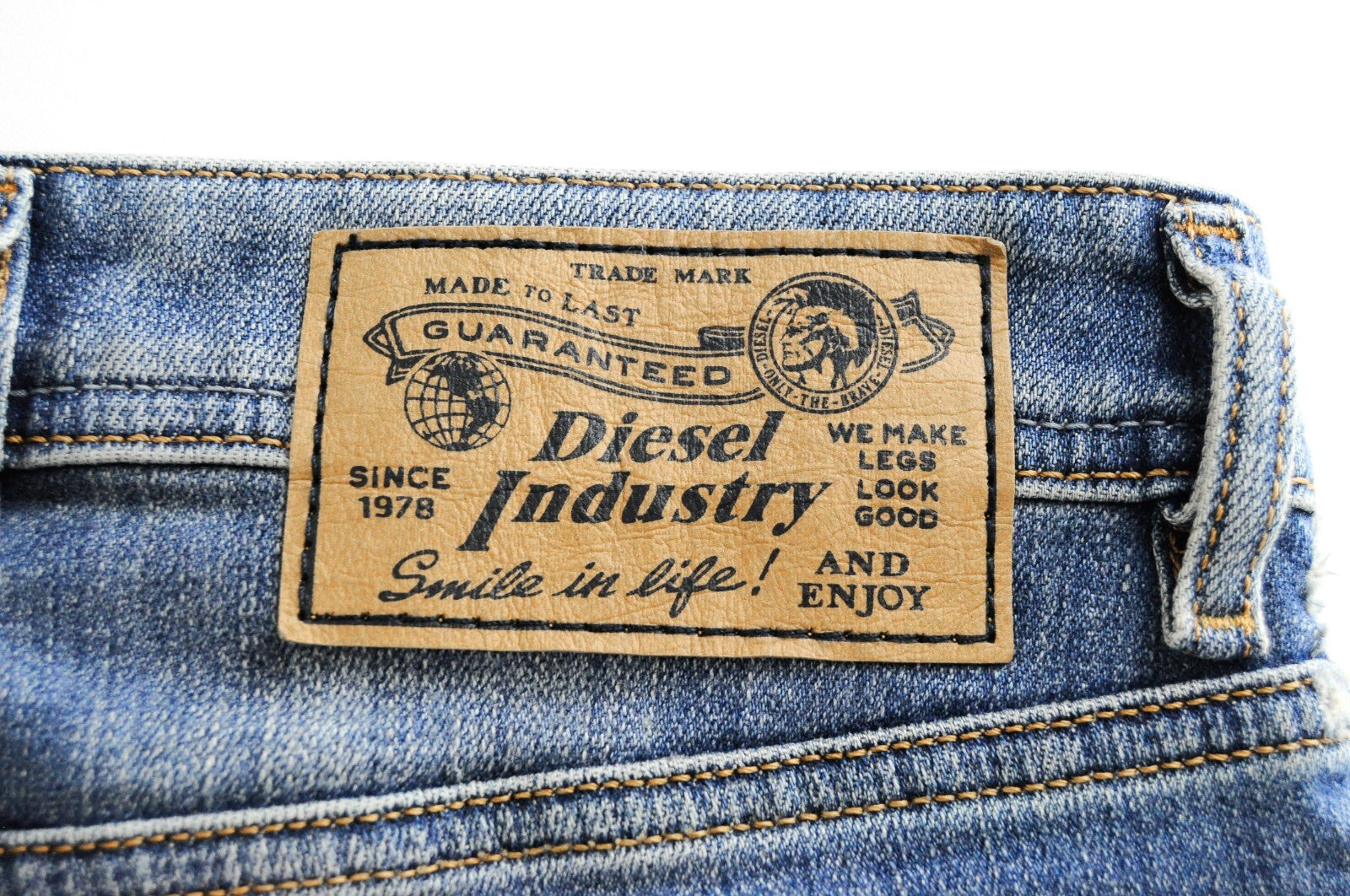 DIESEL Troxer R6AP8 vyriški mėlyni džinsai W28/L32 Slim Skinny skalbtos medvilnės tamprės 