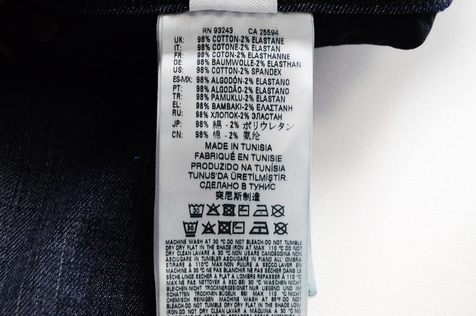 DIESEL Tepphar R7NA8 vyriški mėlyni džinsai W28/L32 Slim Carrot Sendinto Dramblio Kaulo Stiliaus 