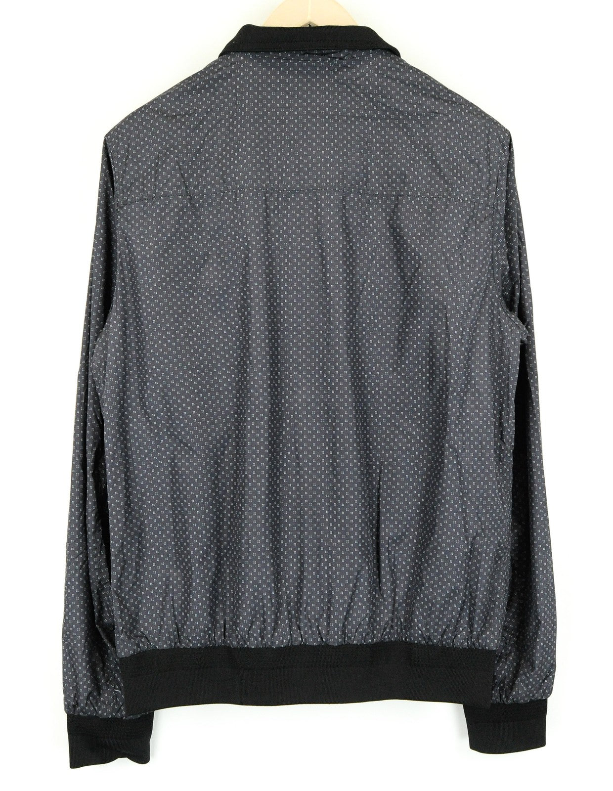 SCOTCH &amp; SODA Ams Couture vyriška striukė M tamsiai pilka su pamušalu ir raštuota ilgomis rankovėmis 