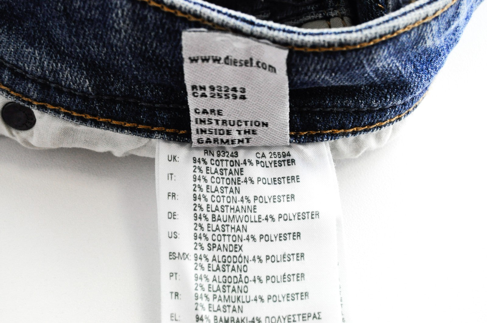 DIESEL Troxer R6AP8 vyriški mėlyni džinsai W28/L32 Slim Skinny sendinto dėmėto džinso rašto 