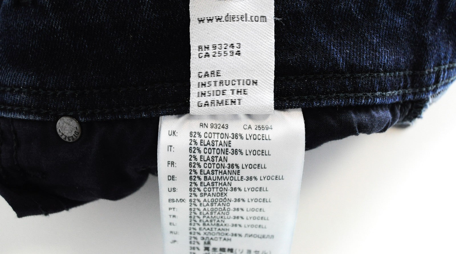 DIESEL Sleenker 084YD vyriški mėlyni džinsai W29/L32 Slim Skinny tamsiai skalbto džinso spalvos 