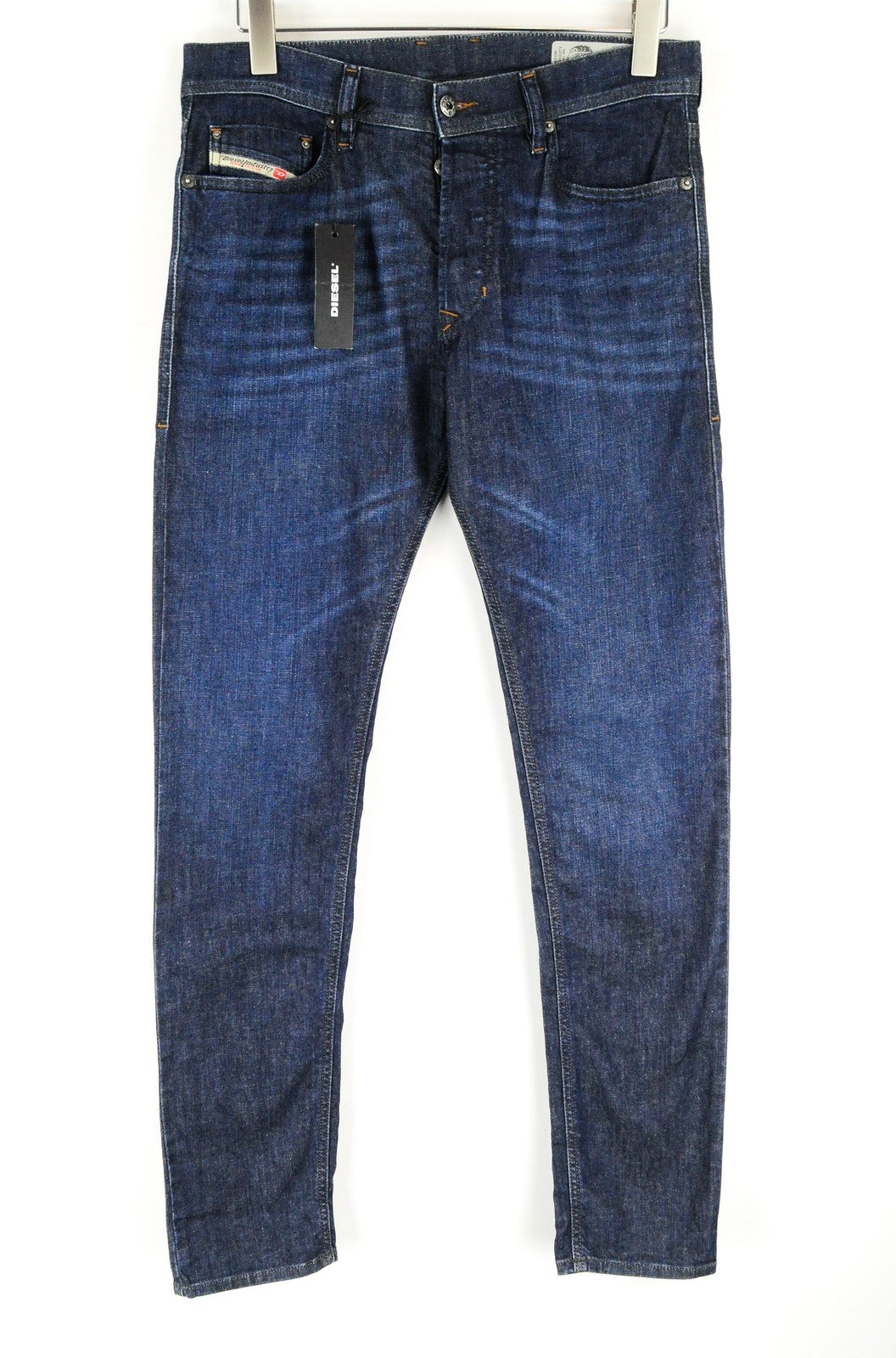 DIESEL Tepphar R845B vyriški mėlyni džinsai W29/L32 Stone Wheel Slim Carrot Stretch 