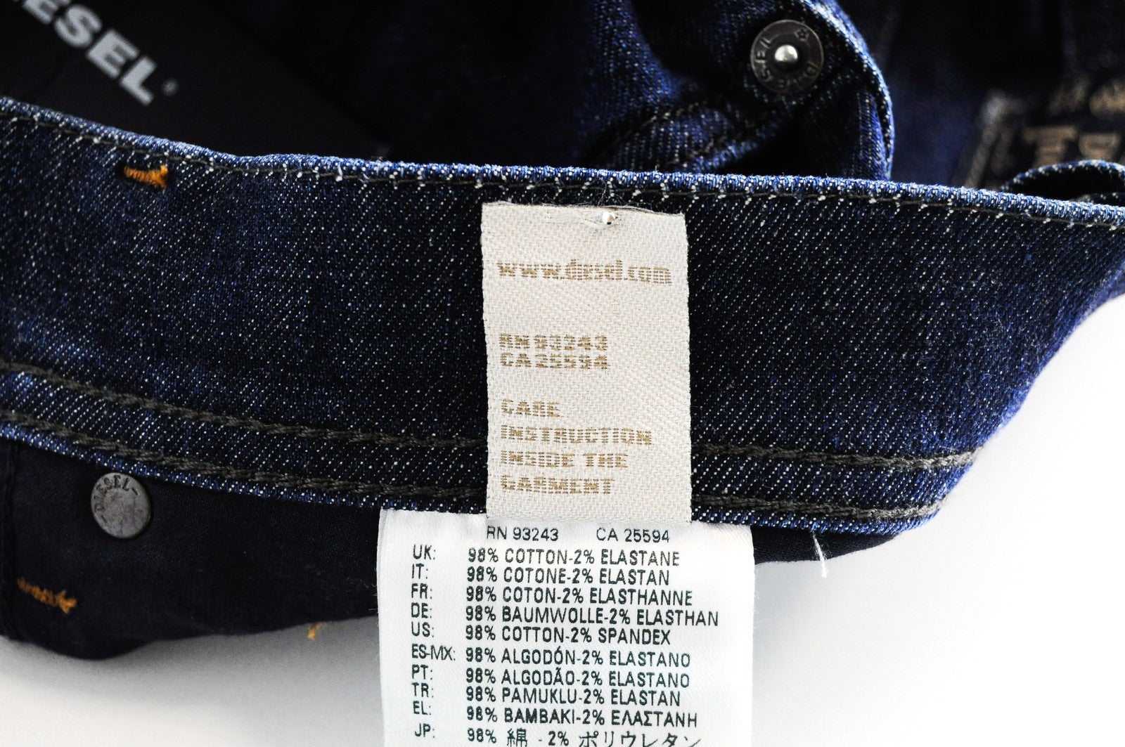 DIESEL Tepphar R845B vyriški mėlyni džinsai W29/L32 Stone Wheel Slim Carrot Stretch 