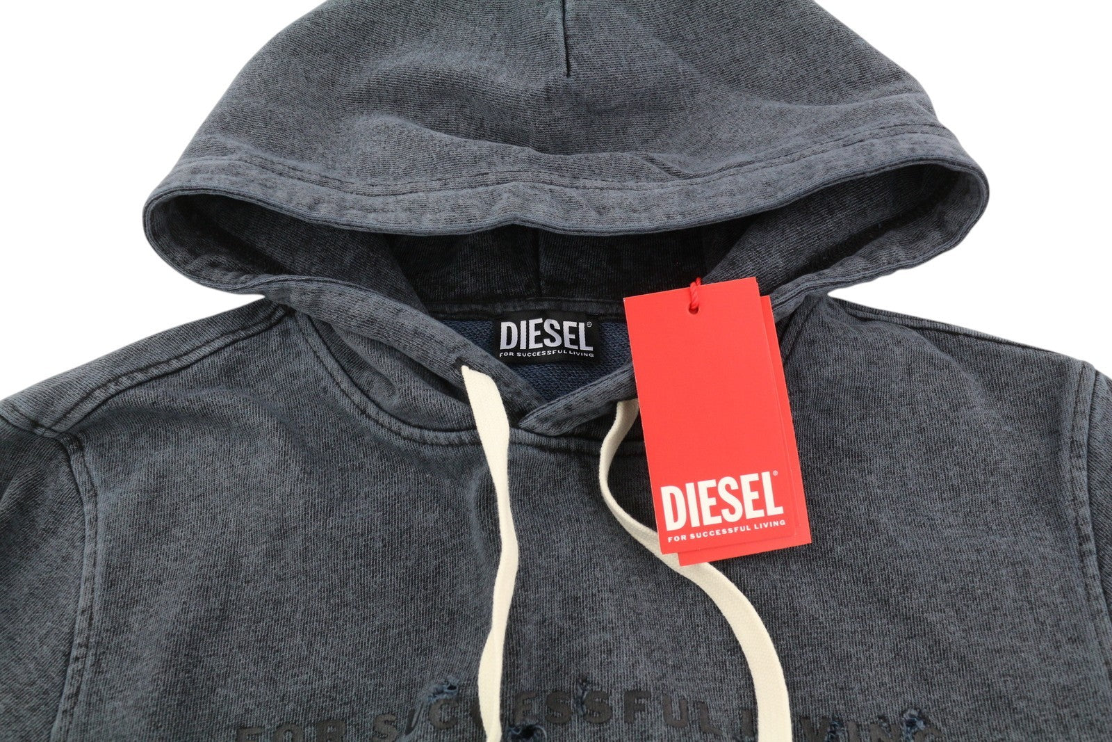 DIESEL S-Ginn-Hood-E1 vyriškas džemperis su gobtuvu M, pilkos spalvos, su gobtuvu, kengūros spalvos, rekomenduojama kaina – 195 € 