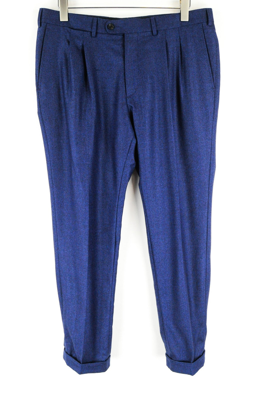 SUITSUPPLY Lazio Men's Suit UK40L Woolen Slim Cut Woven Melange 2-Piece Classic