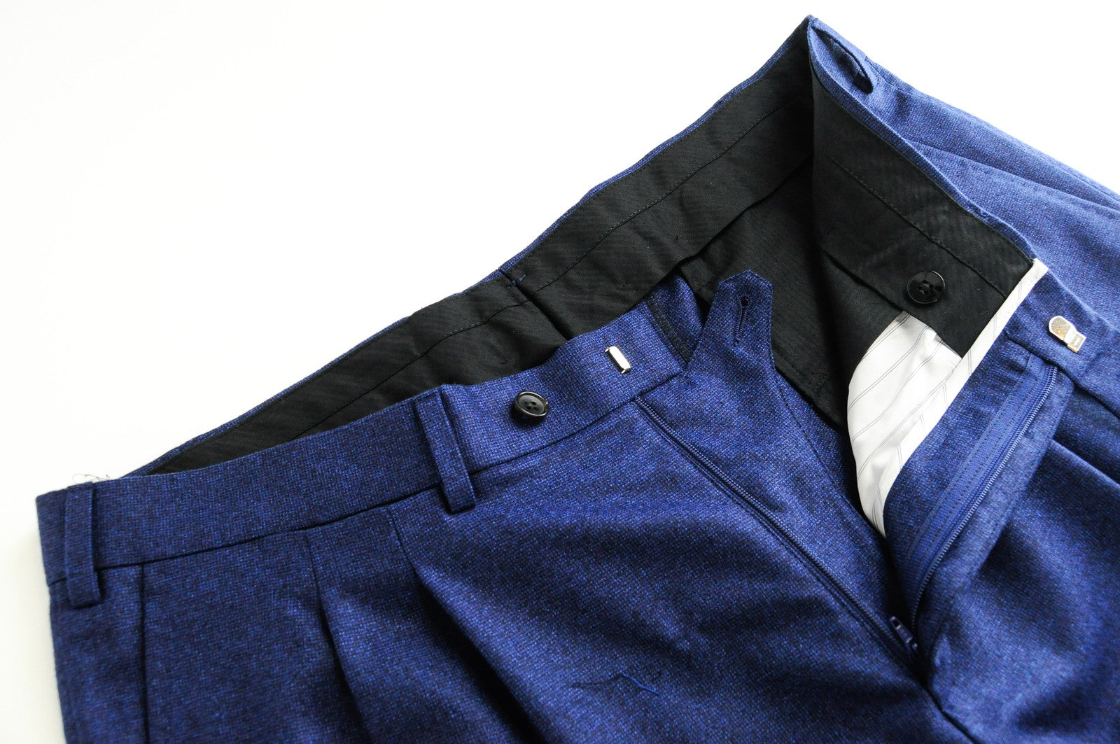 SUITSUPPLY Lazio Men's Suit UK40L Woolen Slim Cut Woven Melange 2-Piece Classic