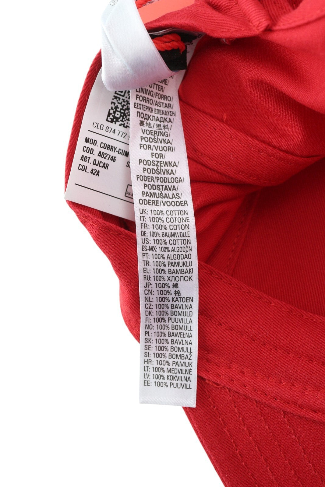 DIESEL Corry-Gum vyriška kepurė OS raudona beisbolo medvilninis lopas priekyje logotipas laisvalaikio unisex 