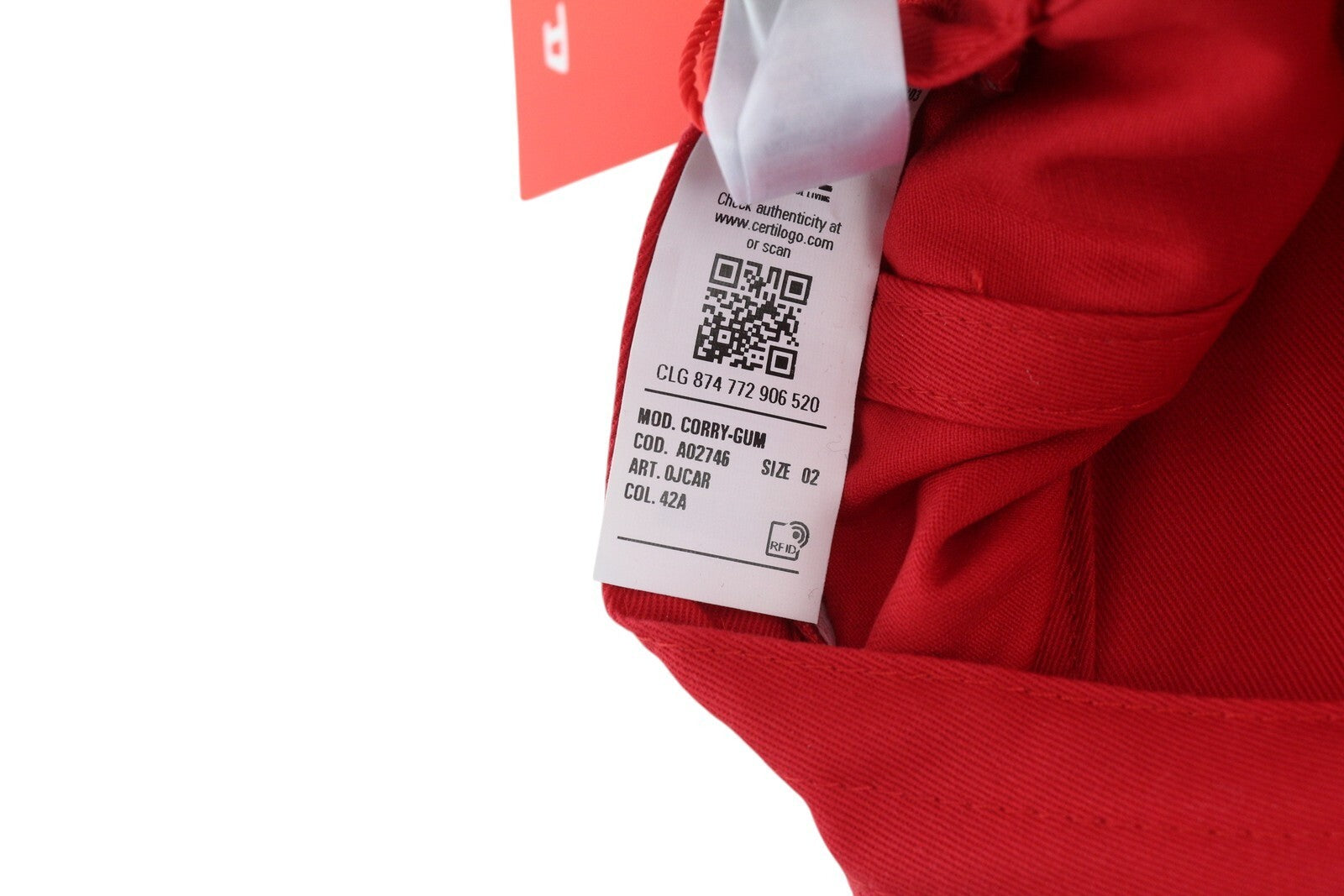 DIESEL Corry-Gum vyriška kepurė OS raudona beisbolo medvilninis lopas priekyje logotipas laisvalaikio unisex 