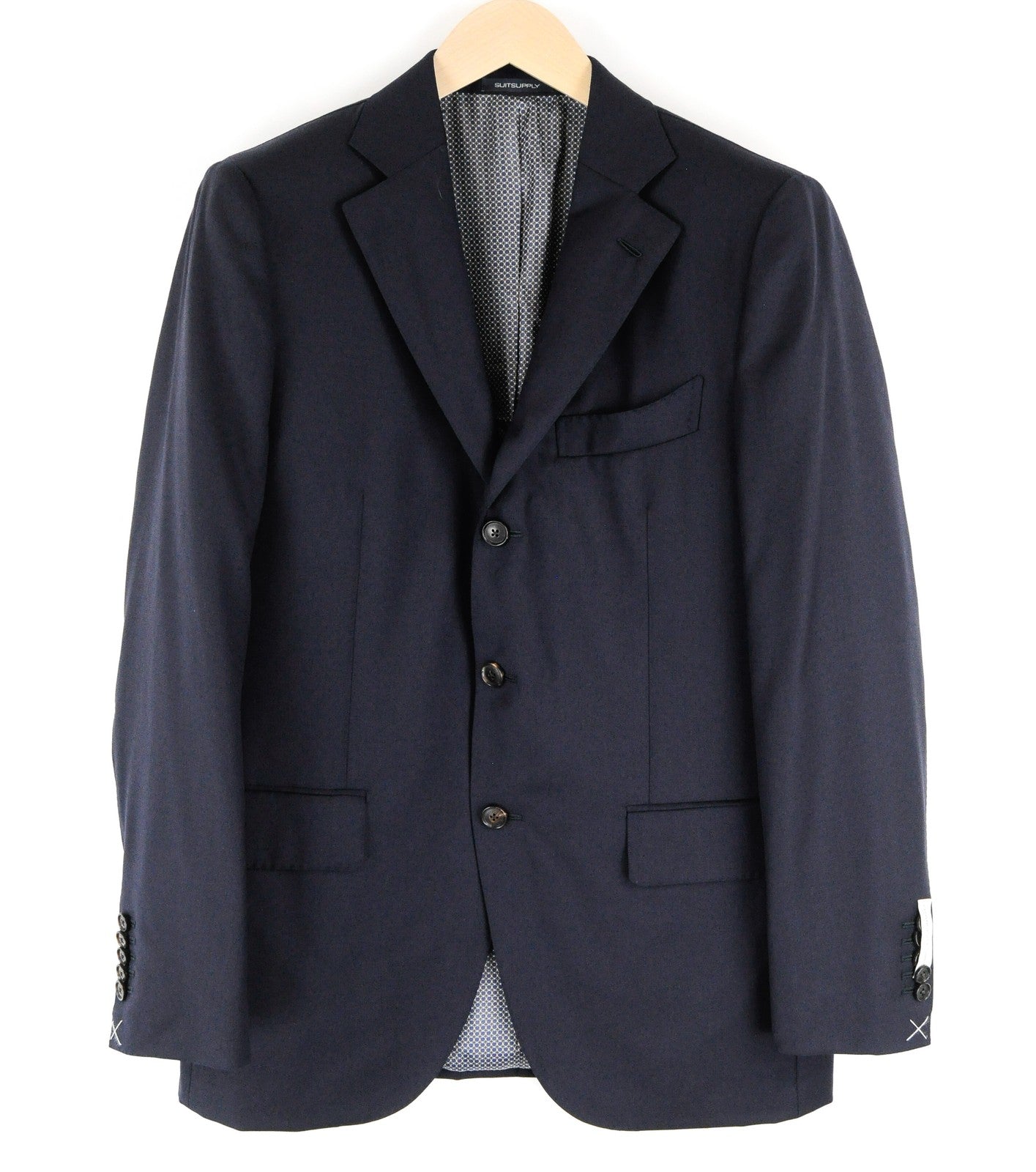 SUITSUPPLY La Spalla Men's Dark Navy Blazer UK40R Wool Lined Classic Formal