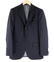 SUITSUPPLY La Spalla vyriškas tamsiai mėlynas švarkas su vilnoniu pamušalu (UK40R) klasikinis oficialios suknelės modelis 