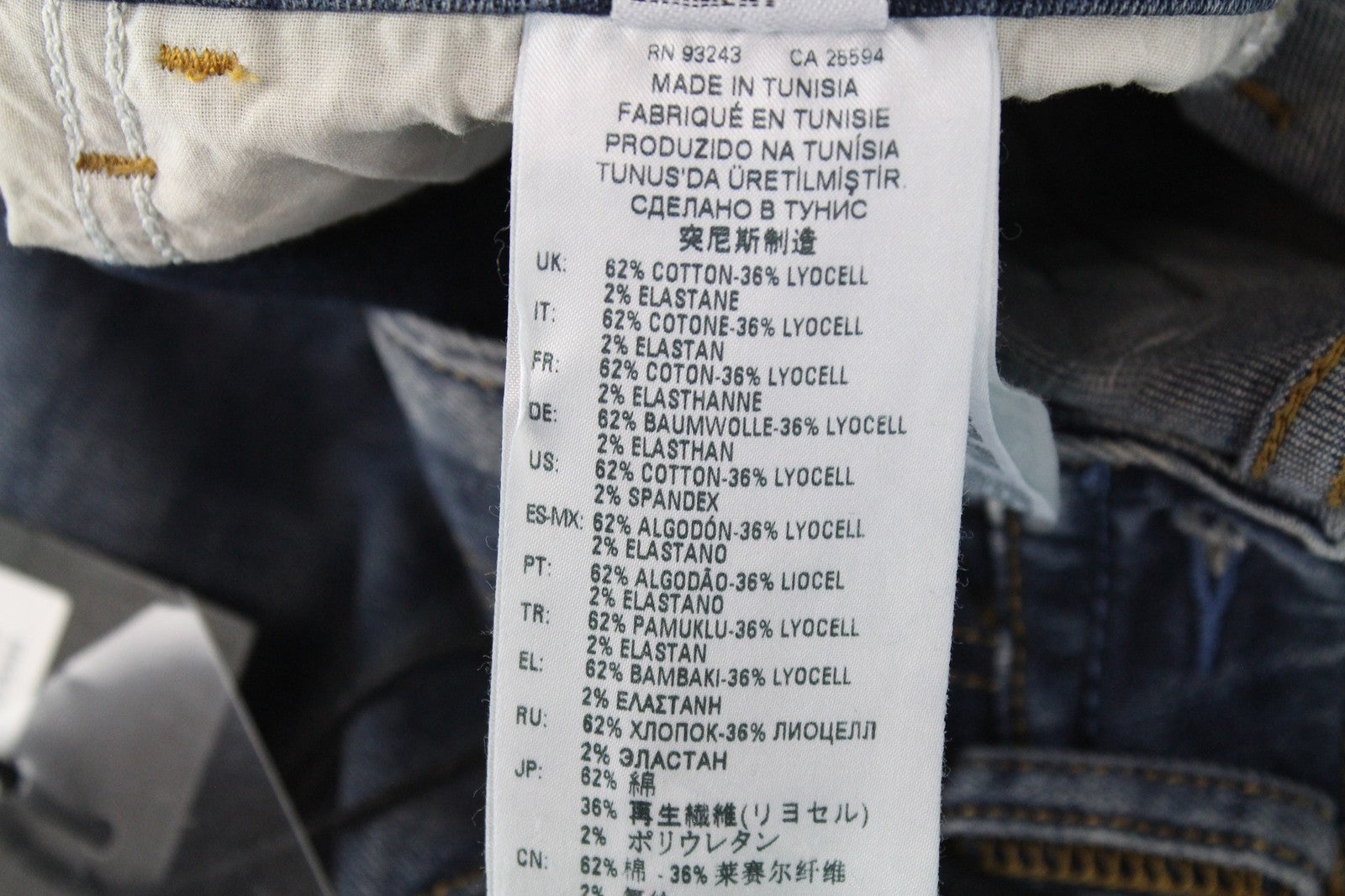 DIESEL Thommer 083AC vyriški džinsai W28/L30 Slim Fit Skinny mėlyni su plėšytomis medvilnės juostelėmis 