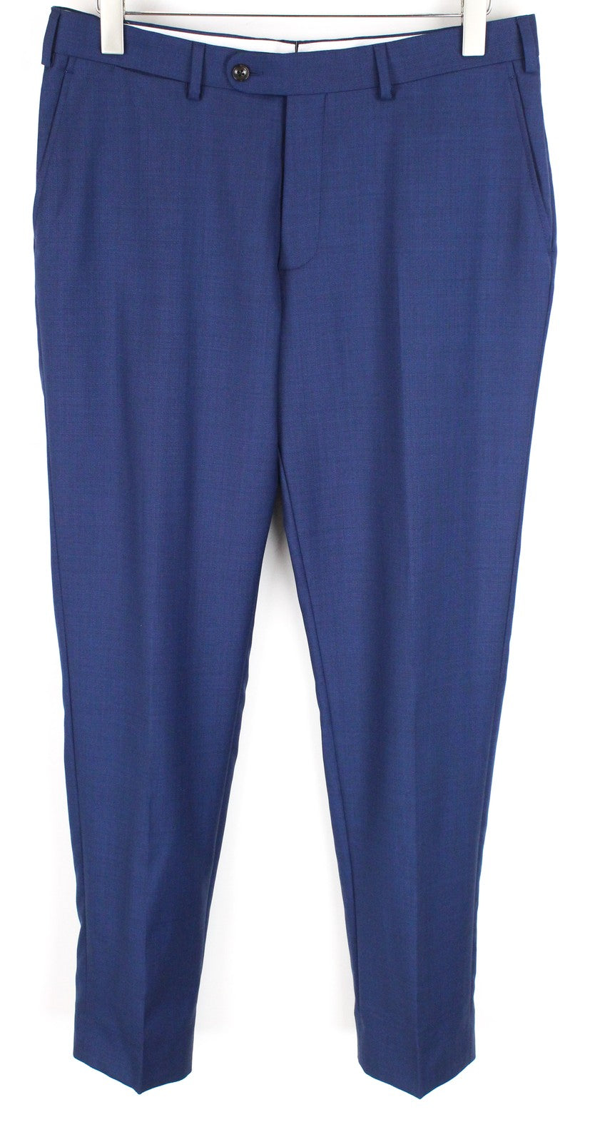 SUITSUPPLY Lazio Men's Suit UK40L Blue Pure Wool 2-Piece Classic Twill Lined