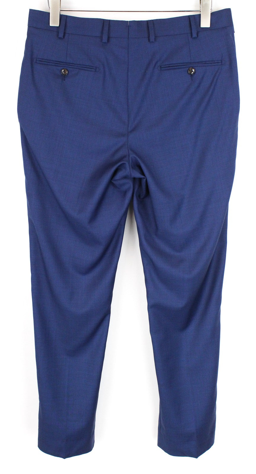 SUITSUPPLY Lazio Men's Suit UK40L Blue Pure Wool 2-Piece Classic Twill Lined