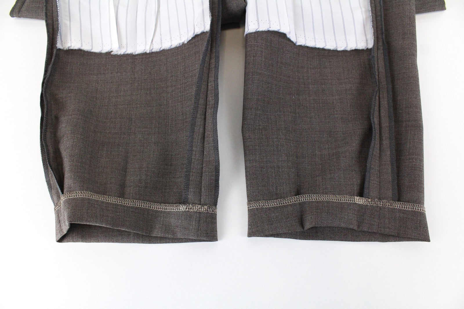 SUITSUPPLY Brescia Men's Brown Trousers UK38S Pure Wool Straight Fit Melange