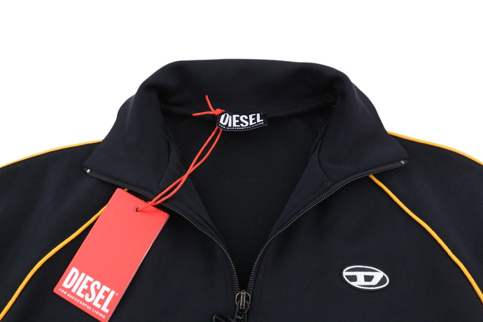 DIESEL S-Ralock vyriškas džemperis su užtrauktuku ir aukšta apykakle, juodos spalvos, RRP 275 € 