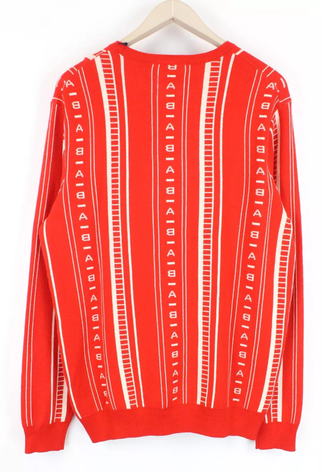 SCOTCH &amp; SODA Ams Blauw vyriškas megztinis ~XL raudonos spalvos medvilnės raštais megztas megztinis 