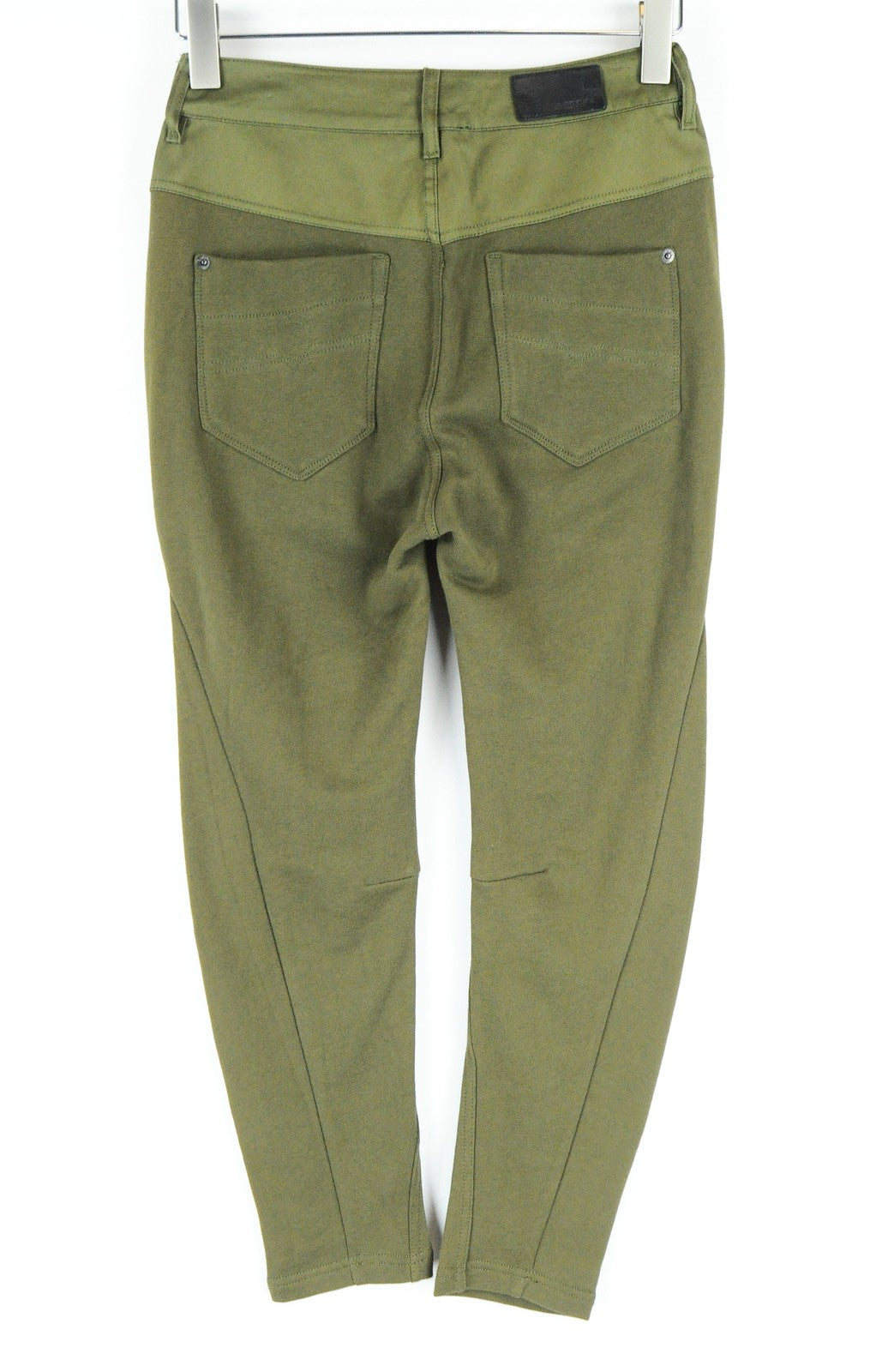 DIESEL Fayza-AA 0EALI Women's Olive Green Trousers 23 Boyfriend Jogger Style
