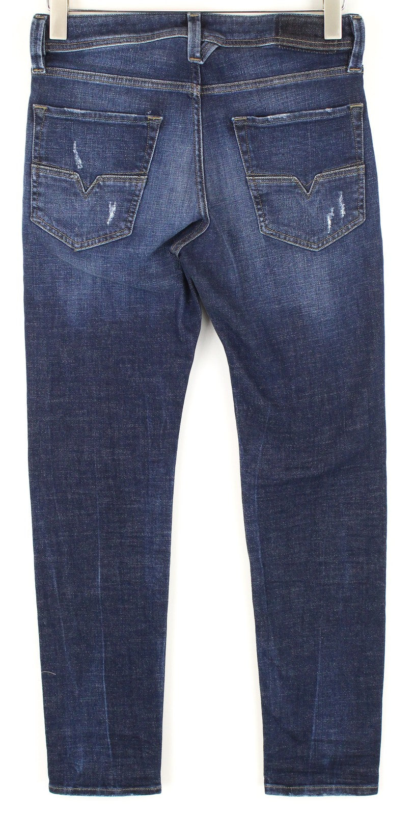 DIESEL Larkee-Beex 084QT Men's Jeans W26/L30 Tapered Fit Blue Cotton Ripped