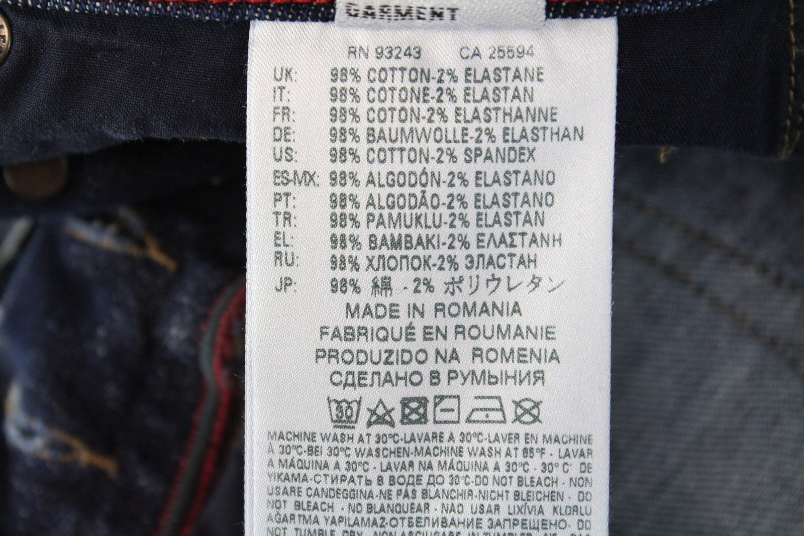 DIESEL Larkee-Beex 084QT Men's Jeans W26/L30 Tapered Fit Blue Cotton Ripped