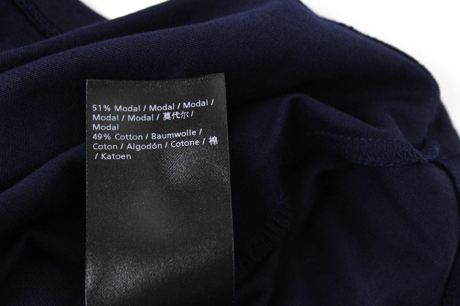 DENHAM Sierra moteriški ilgomis rankovėmis marškinėliai XS dydžio, tamsiai mėlyni, apvaliu kaklu, medvilninis megztinis 