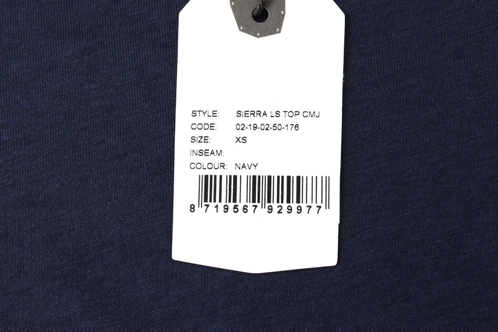 DENHAM Sierra moteriški ilgomis rankovėmis marškinėliai XS dydžio, tamsiai mėlyni, apvaliu kaklu, medvilninis megztinis 